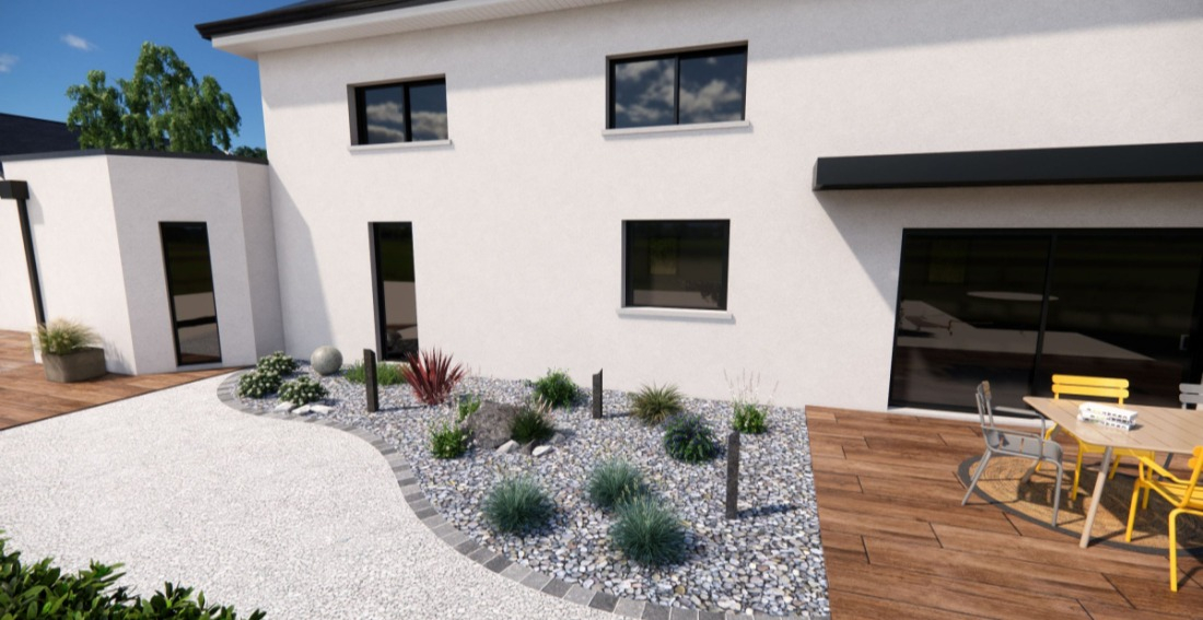 terrasse et am&eacute;nagement paysager