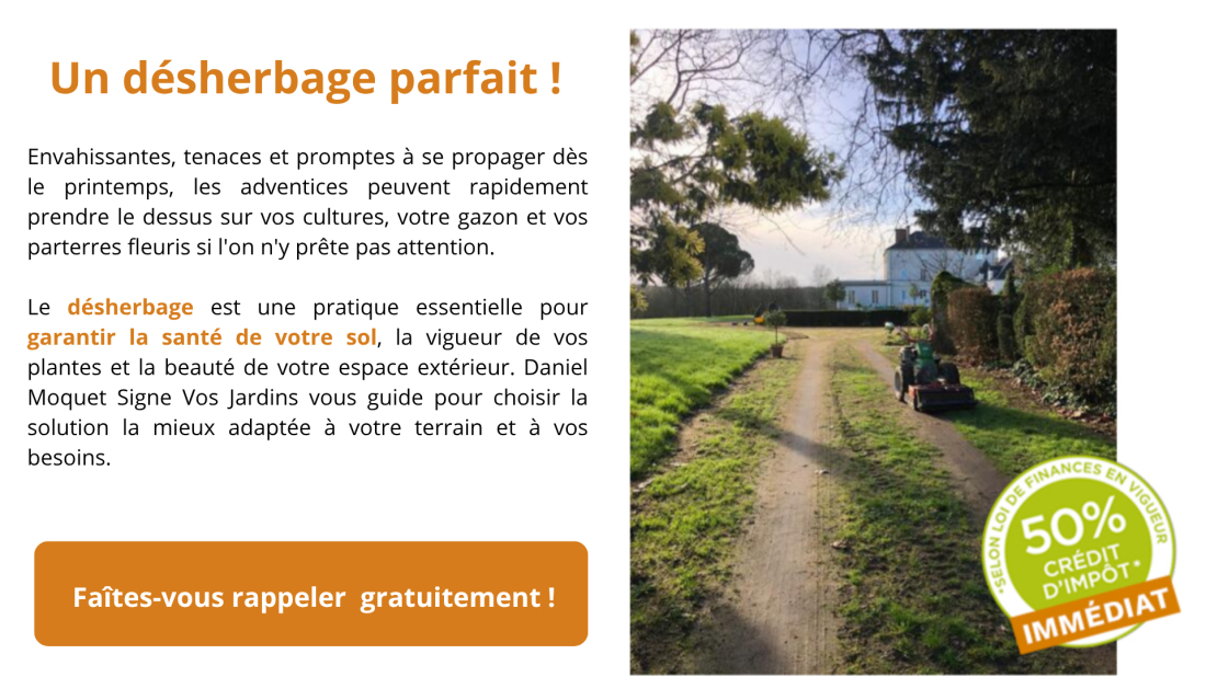 d&eacute;sherbage du jardin