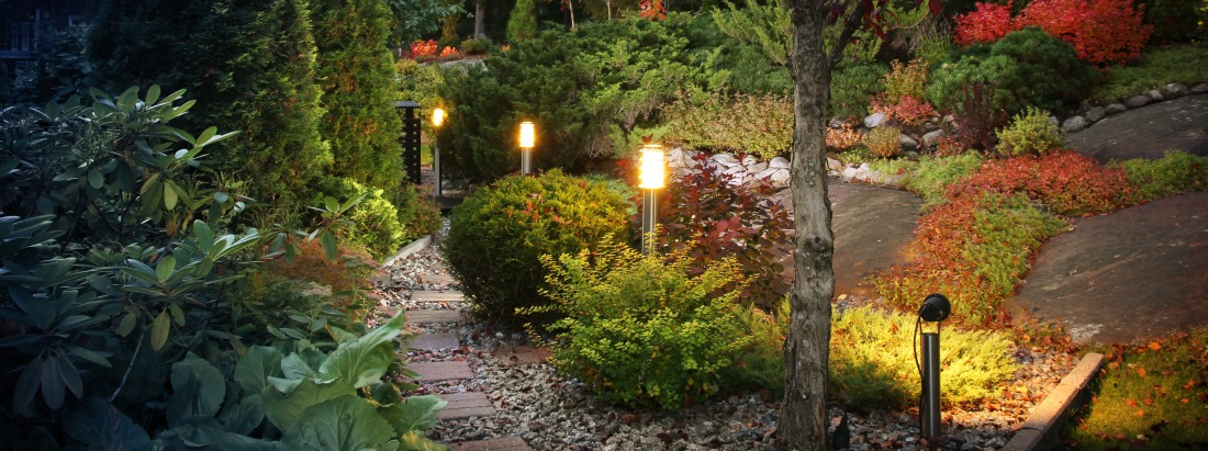 L'&eacute;clairage offre un esth&eacute;tisme unique pour votre jardin