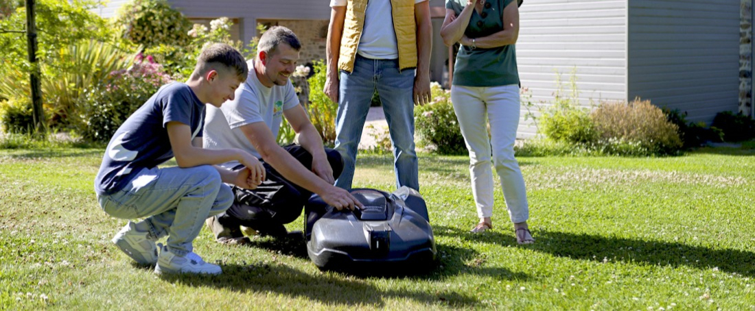 Param&eacute;trage d'un robot tondeuse