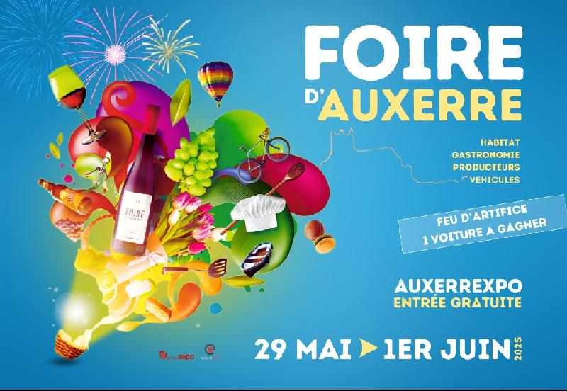 Retrouvez-nous à la Foire d’Auxerre du 29 mai au 1er juin 2025 !