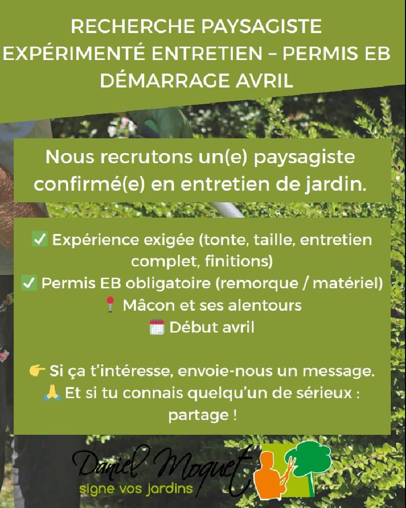 LA SOCIÉTÉ BABAD RECRUTE ! signe vos jardins