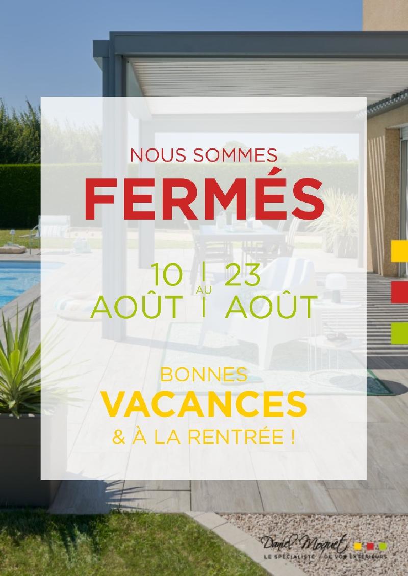 Fermeture estivale : Toute l'équipe prend un peu de repos ! signe vos jardins